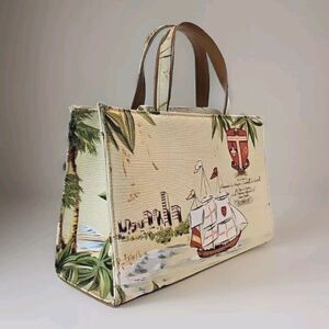 Canvas Sequined Purse Handbag Fernando & Isabella Ship Parrot